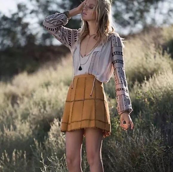 Free People Dresses & Skirts - Free People | Peace Out Leather Suede Mini Skirt